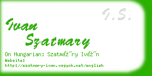 ivan szatmary business card